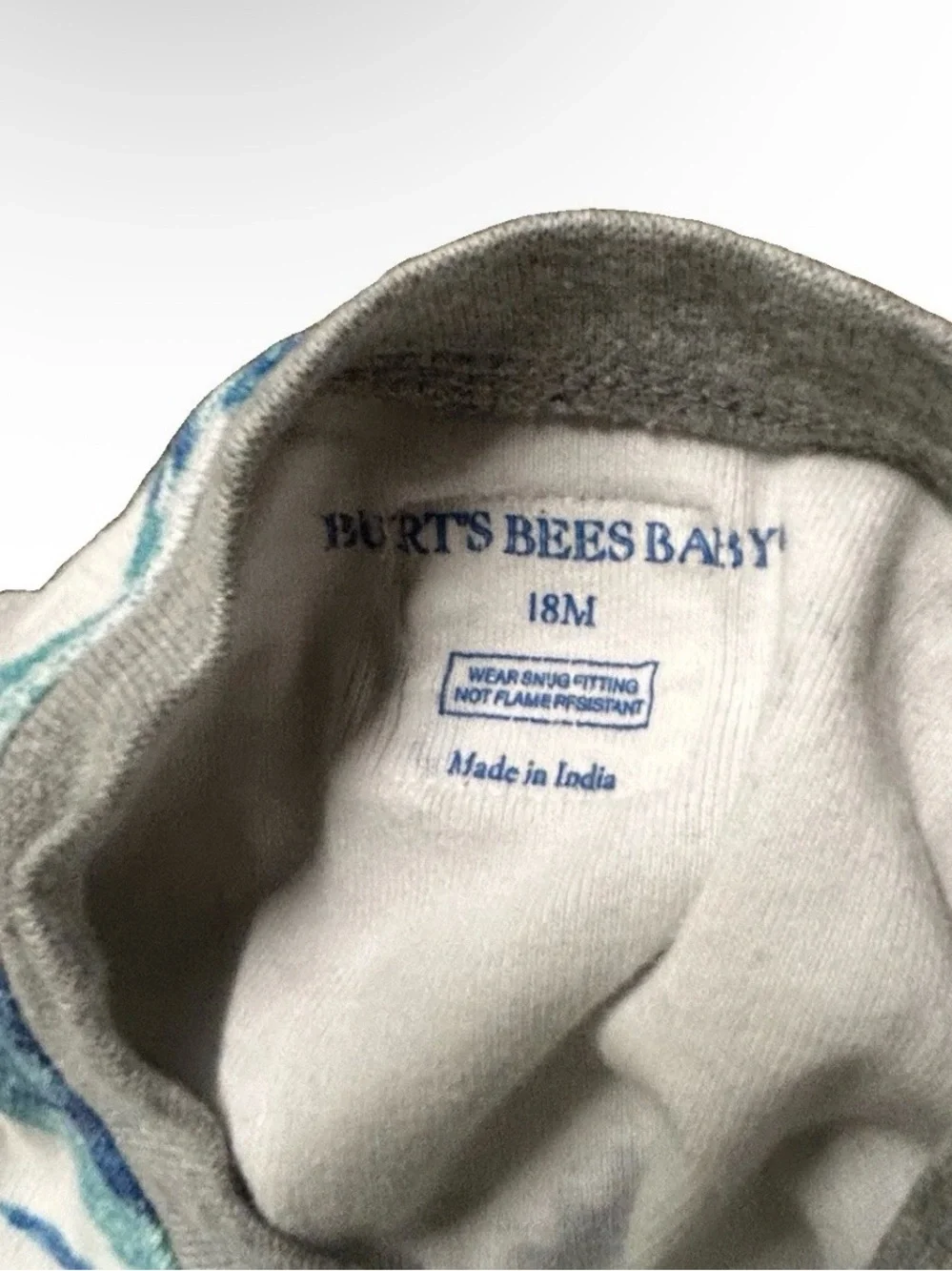 Toddler Girl Footie Pajamas Burt’s Bees Baby Cotton Fleece Size 12-18 Months